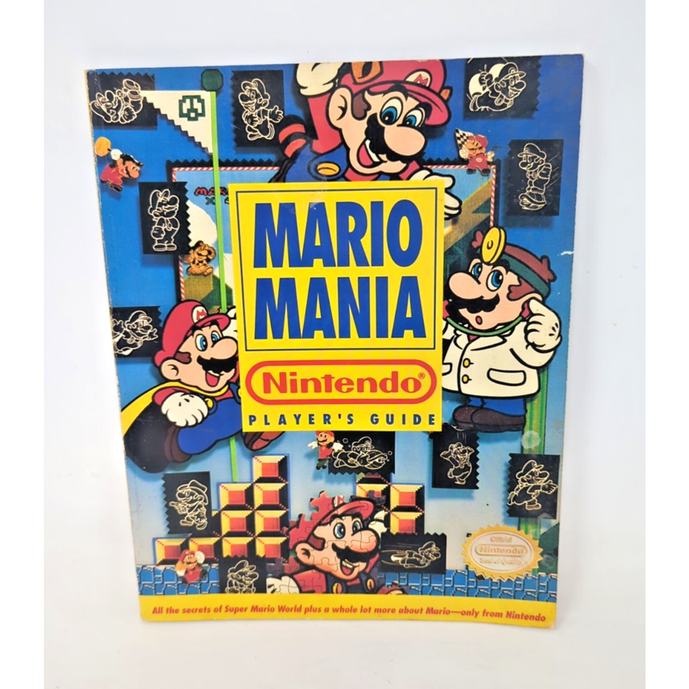 Mario Mania Nintendo Player's Guide Strategy Book Vintage 1991 W Foldout